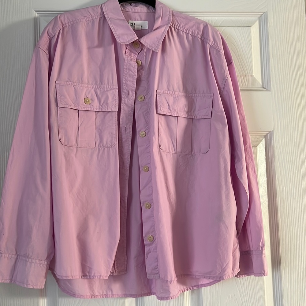 Gap Pink Cotton Camp Shirt